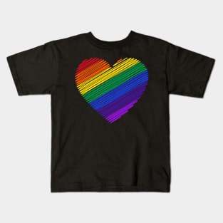 Heart Love Diversity Cooperation Caring Humanity Kids T-Shirt